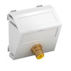 Suporte multimédia RCA vídeo 1x Ficha, fêmea-fêmea 45x45mm Policarbonato branco puro RAL 9010