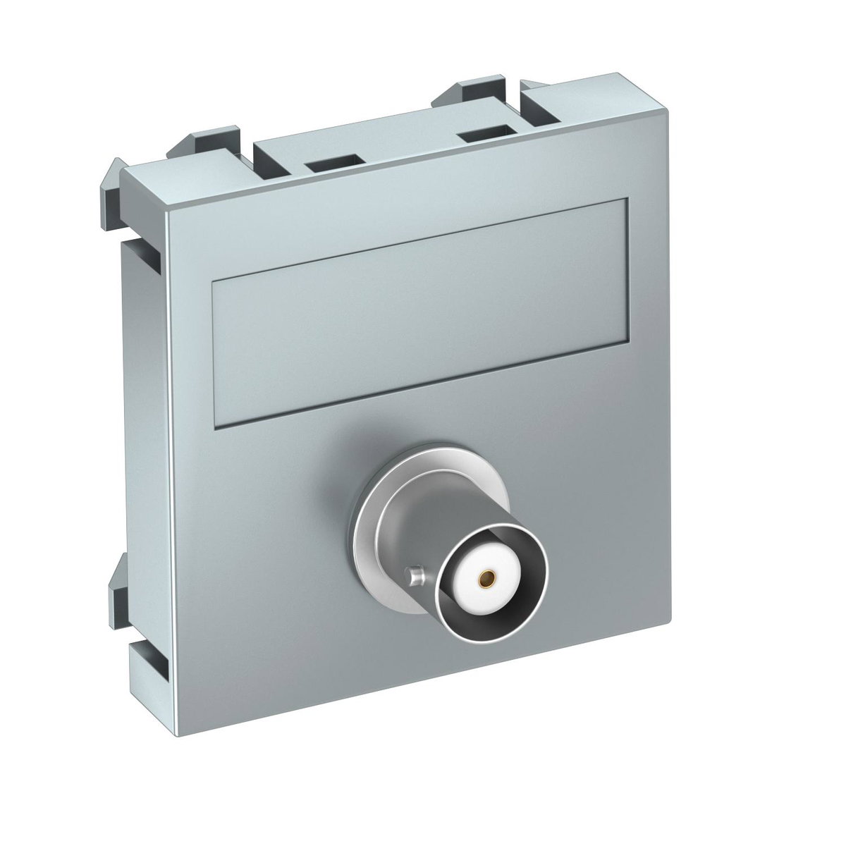 Suporte multimédia BNC video 1x Ficha, fêmea-fêmea 45x45mm Policarbonato alumínio lacado