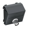 Suporte multimédia BNC video 1x Ficha, fêmea-fêmea 45x45mm Policarbonato cinzento antracite RAL 7021