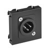 Suporte multimédia XLR 3-polos Tomada com ligação soldada 45x45mm Policarbonato cinzento antracite RAL 7021