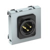 Suporte multimédia XLR 3-polos Tomada com ligação roscada 45x45mm Policarbonato alumínio lacado