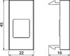 Suporte multimédia Keyston-C sem fêmea 1/2 módulo 22,5x45x19 Policarbonato cinzento antracite RAL 7021