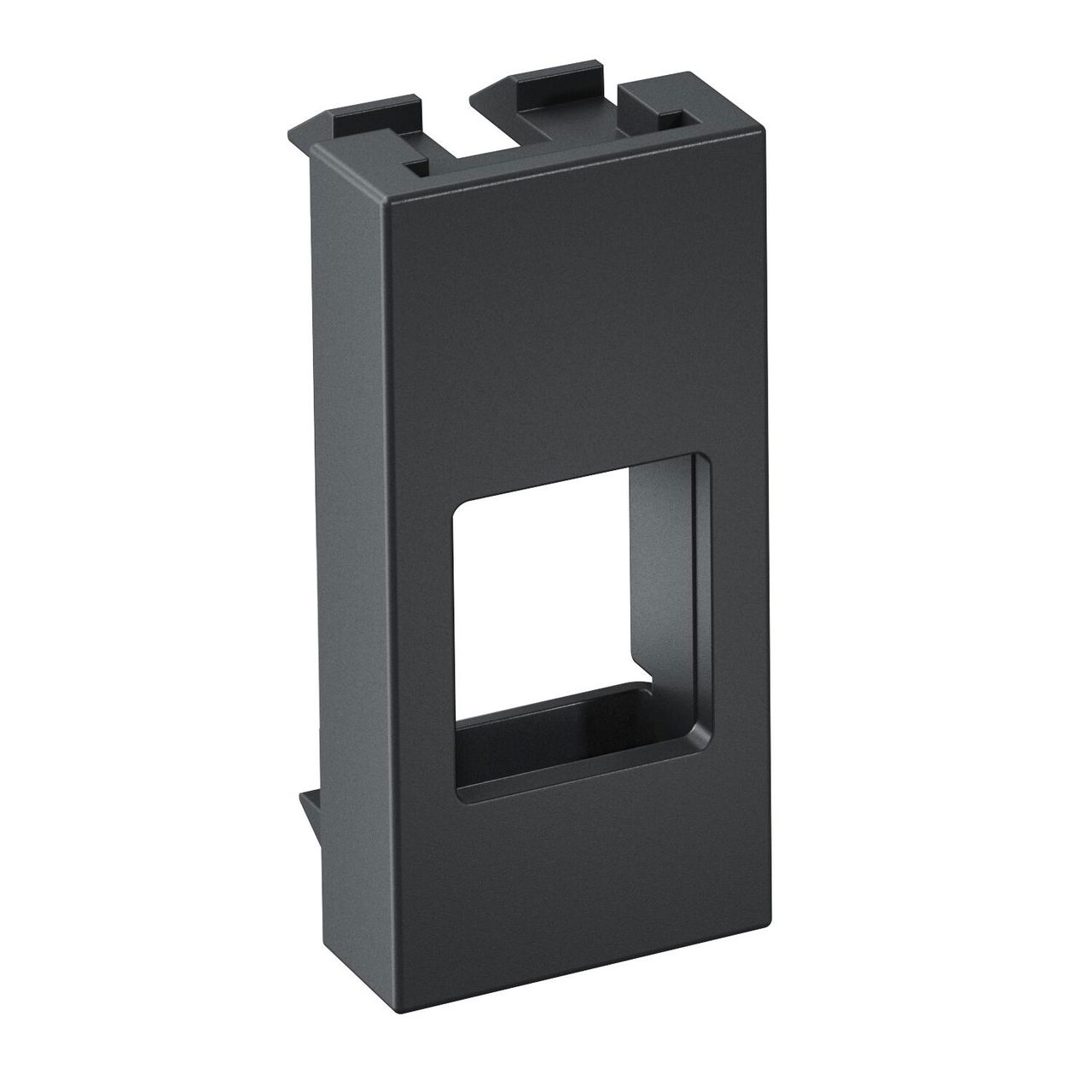 Suporte multimédia Keyston-C sem fêmea 1/2 módulo 22,5x45x19 Policarbonato cinzento antracite RAL 7021