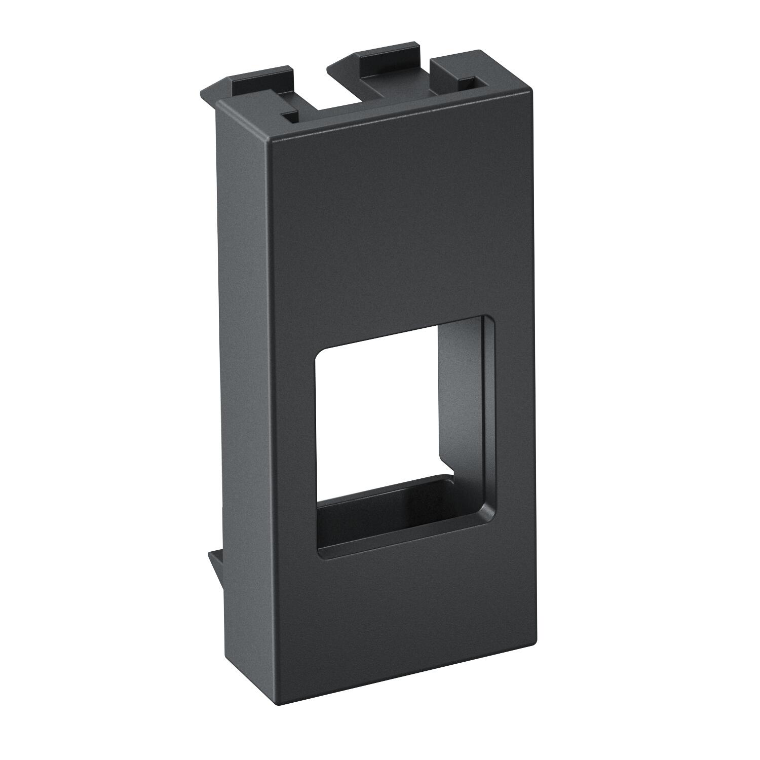 Suporte multimédia Keyston-C sem fêmea 1/2 módulo 22,5x45x19 Policarbonato cinzento antracite RAL 7021