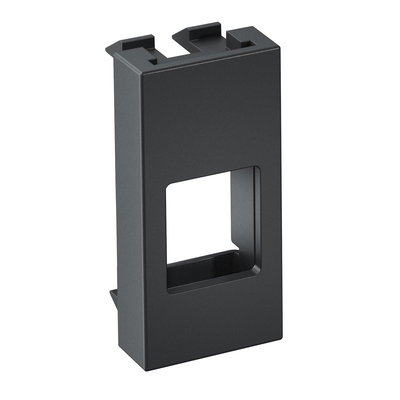 Suporte multimédia Keyston-C sem fêmea 1/2 módulo 22,5x45x19 Policarbonato cinzento antracite RAL 7021