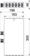 Distribuidor 1xLigação parafuso 12xWINSTA 300x196x46 Aço