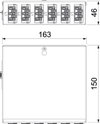 Distribuidor com WINSTA 1E 6A W 150x163x46 Aço