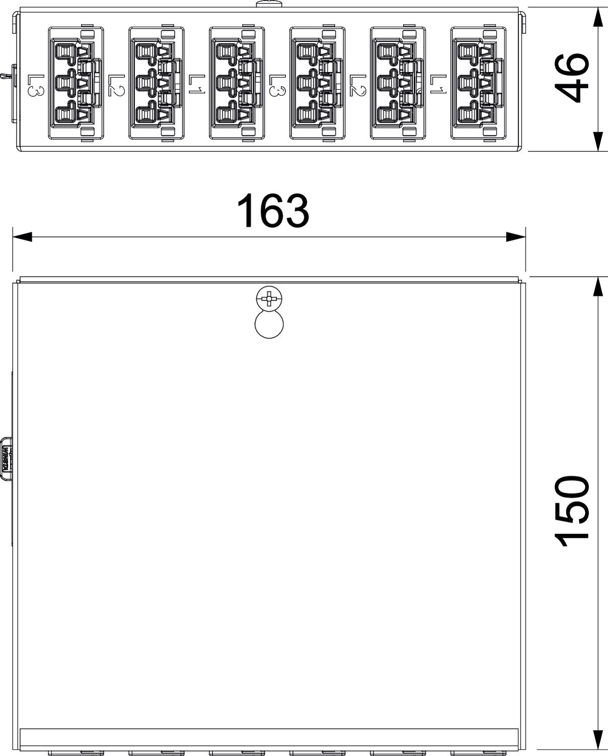 Distribuidor com WINSTA 1E 6A SW 150x163x46 Aço – Imagem 2 de 2