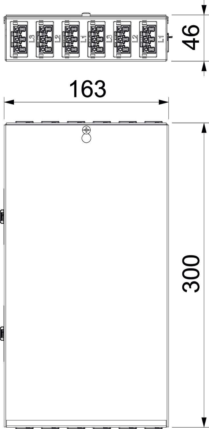 Distribuidor com WINSTA 1E 12A 300x163x46 Aço – Imagem 2 de 2