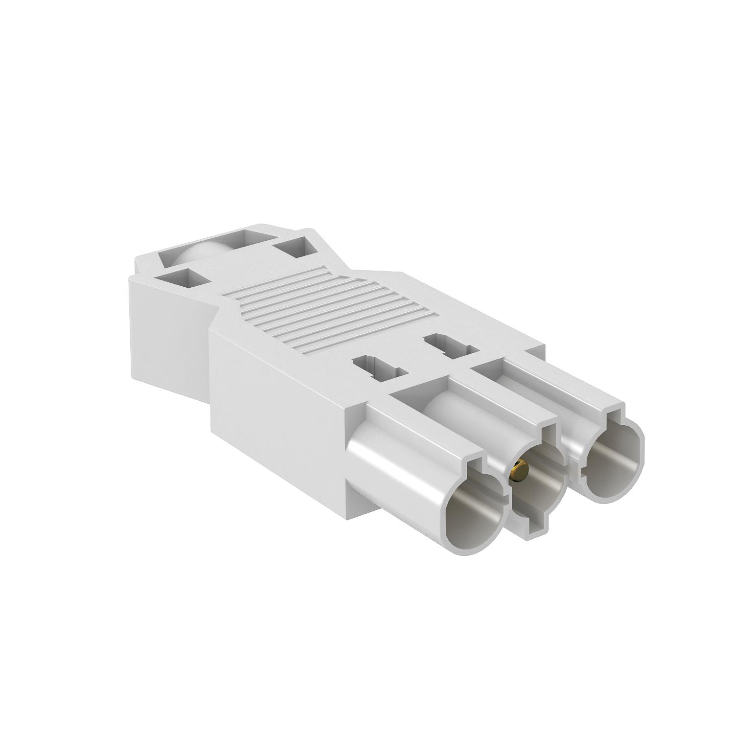 Ficha de corrente de 3 polos Ligação de parafuso branco