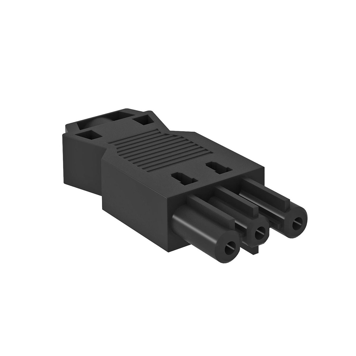 Tomada de corrente de 3 polos Ligação de parafuso preto