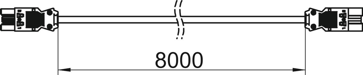 Cabo de ligação 3x2,5mm² L8000mm preto – Imagem 2 de 2