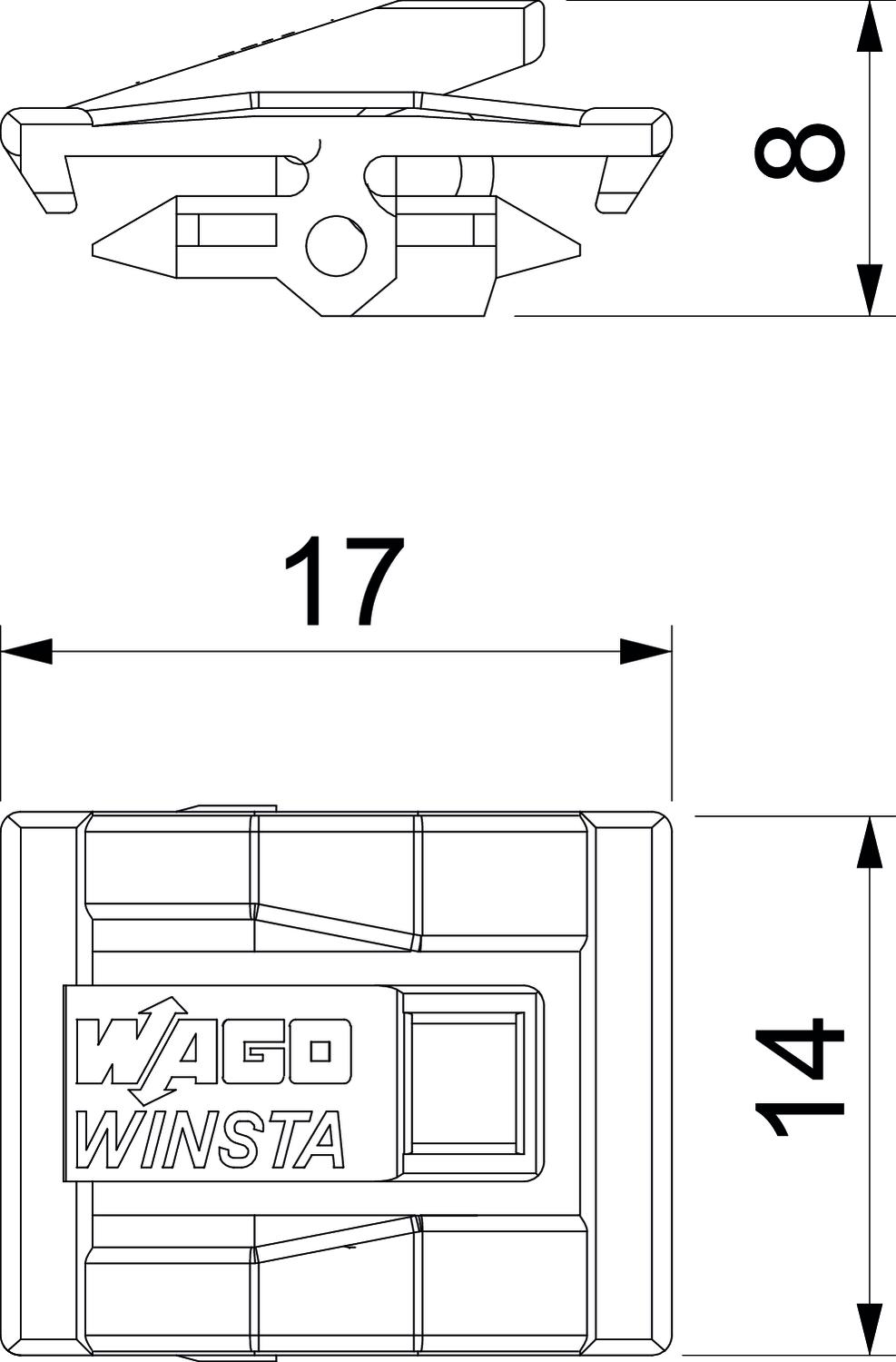 Encravamento para WINSTA 38x14x16 Poliamida preto – Imagem 2 de 2