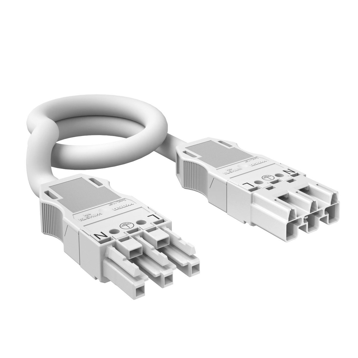 Cabo de ligação 3x2,5mm², WINSTA 1000x27x15 Poliamida branco