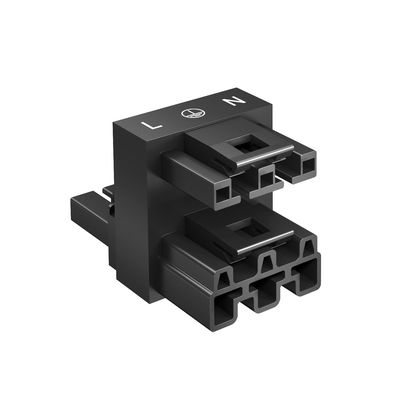 Bloco de distribuição 3 polos, 1E-2A, WINSTA 51x30x33 Poliamida preto