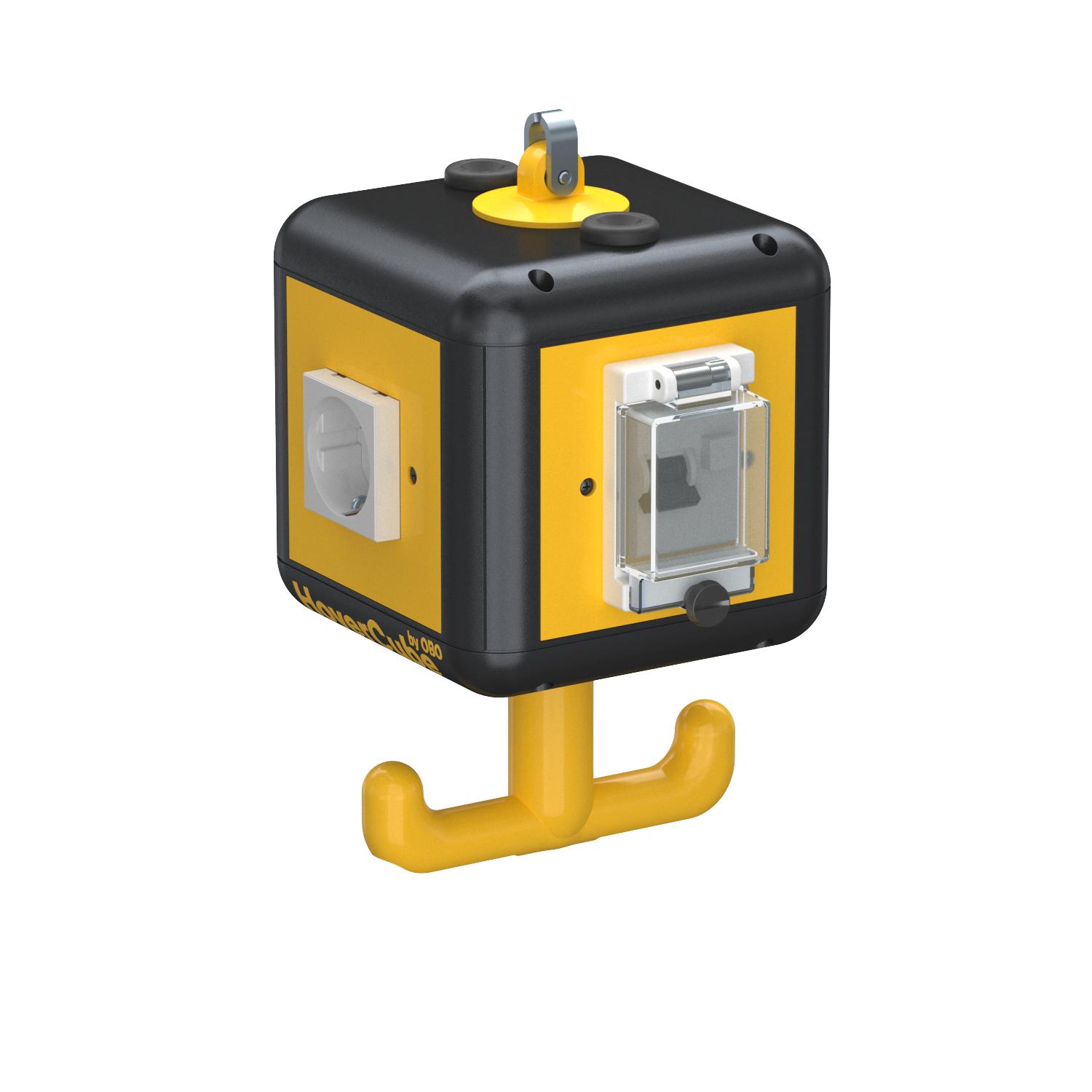 HoverCube IP20, com FI/LS VDE Poliamida preto grafite RAL 9011