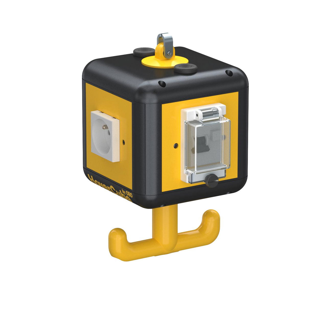 HoverCube IP20, com FI/LS NF Poliamida preto grafite RAL 9011
