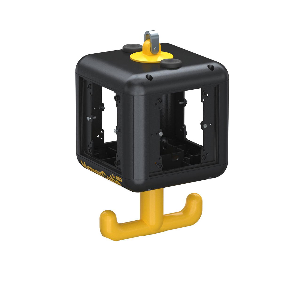 HoverCube IP20, com pega, vazio 140x140x252 Poliamida preto grafite RAL 9011