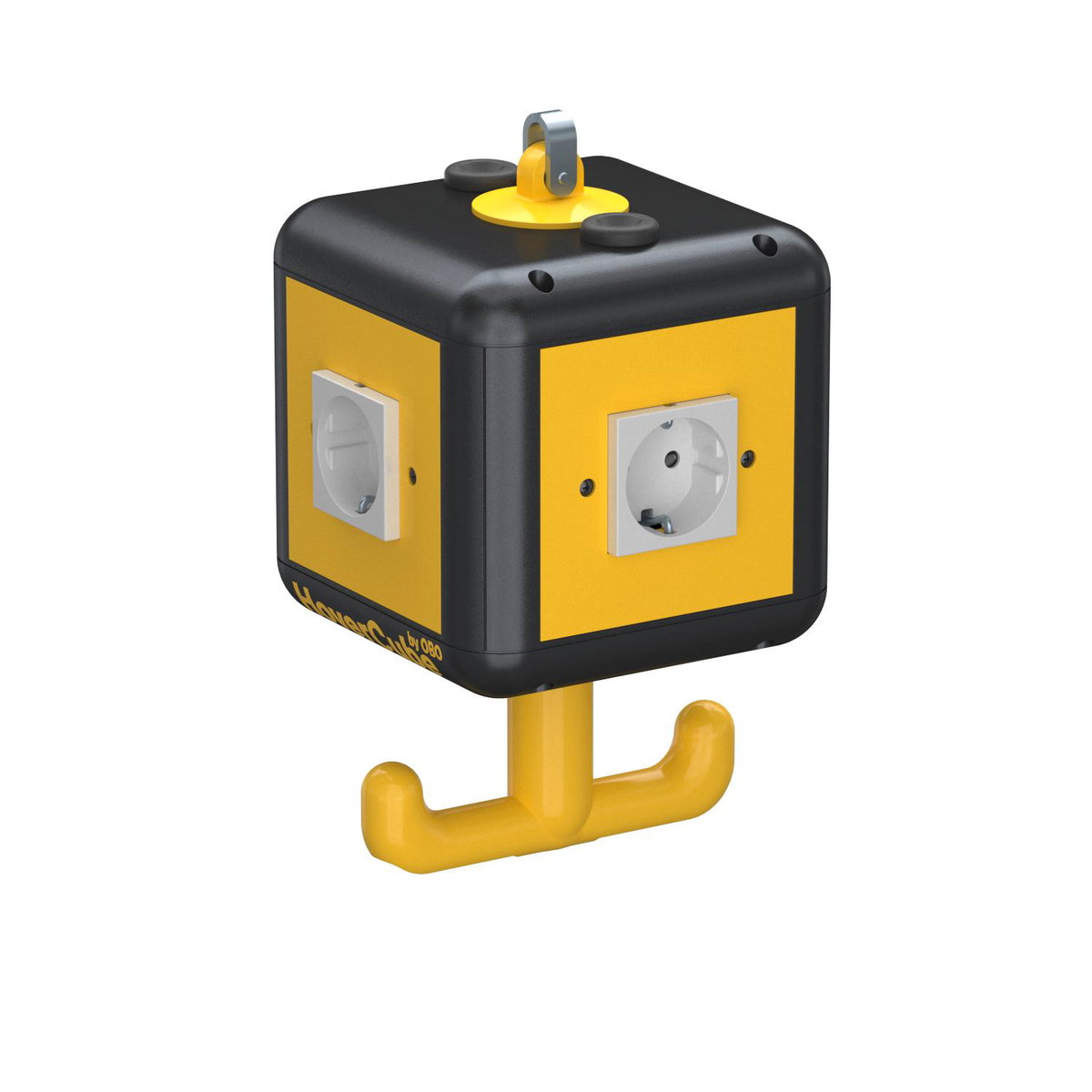 HoverCube IP20, com pega, equipado 140x140x252 Poliamida preto grafite RAL 9011