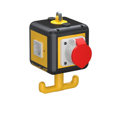 HoverCube IP20, com pega, equipado 140x140x252 Poliamida preto grafite RAL 9011