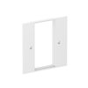 Cover plate 2x Modul 45 95x95mm Poliamida branco puro RAL 9010