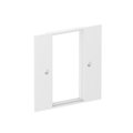 Cover plate 2x Modul 45 95x95mm Poliamida branco puro RAL 9010