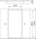 Cover plate 2x Modul 45 95x95mm Poliamida branco puro RAL 9010
