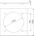 Cover plate 1x CEE 95x95mm Poliamida branco puro RAL 9010