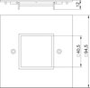 Espelho simples Modul 45 95x95mm Poliamida branco puro RAL 9010