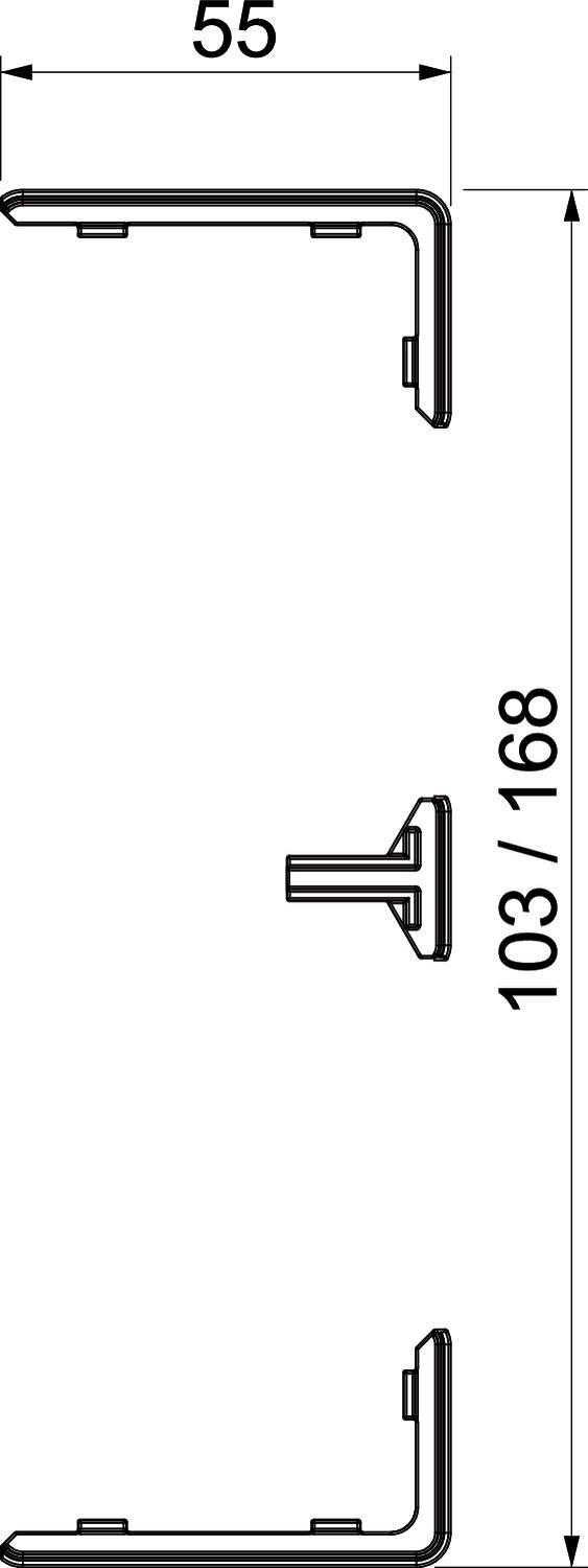 Tapa juntas para Rapid 45 100 e 165 168x55x15 Policarbonato/acrilonitrila-butadieno-estireno alumínio – Imagem 2 de 2