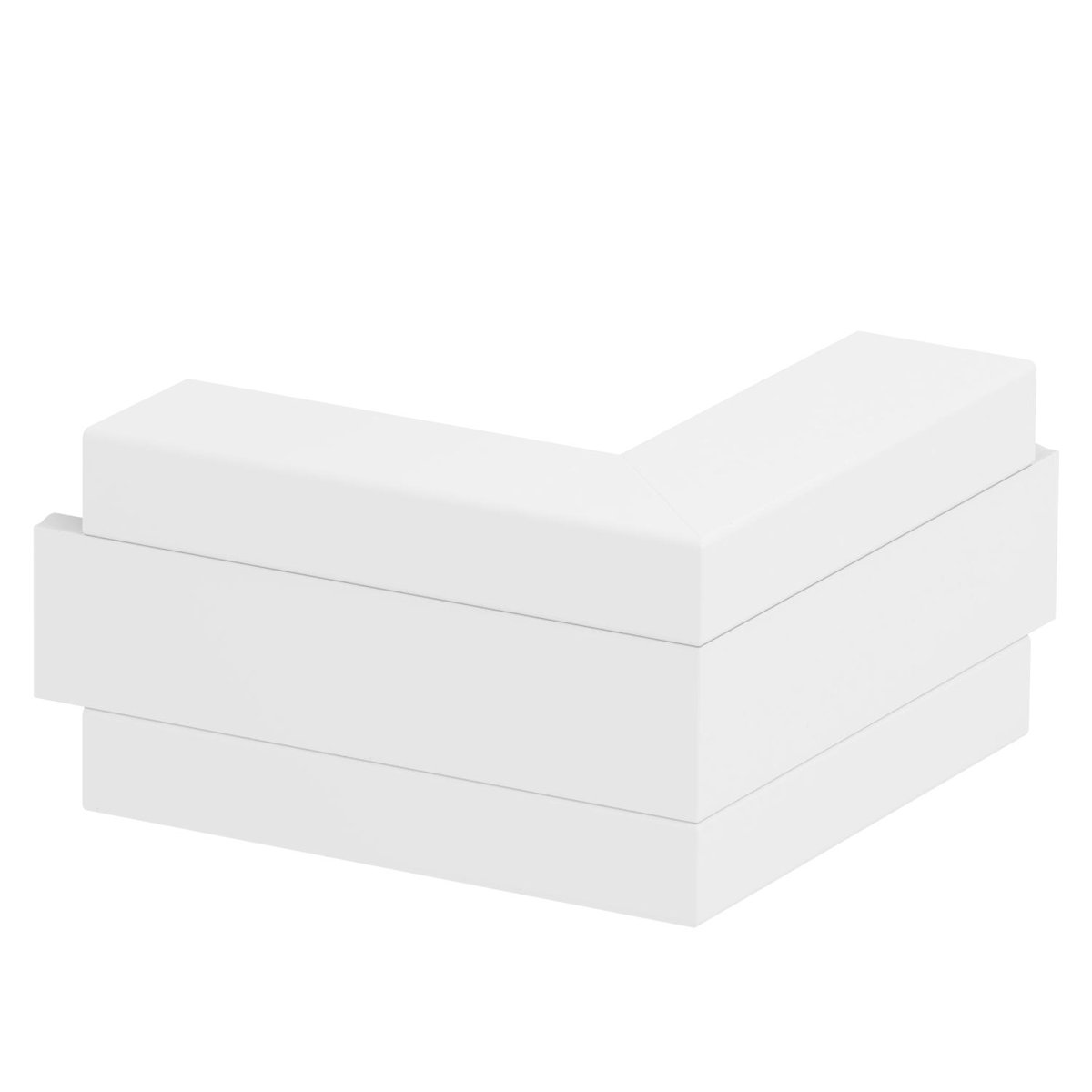 Ângulo externo rígido 189x189x100 Policarbonato/acrilonitrila-butadieno-estireno branco puro RAL 9010