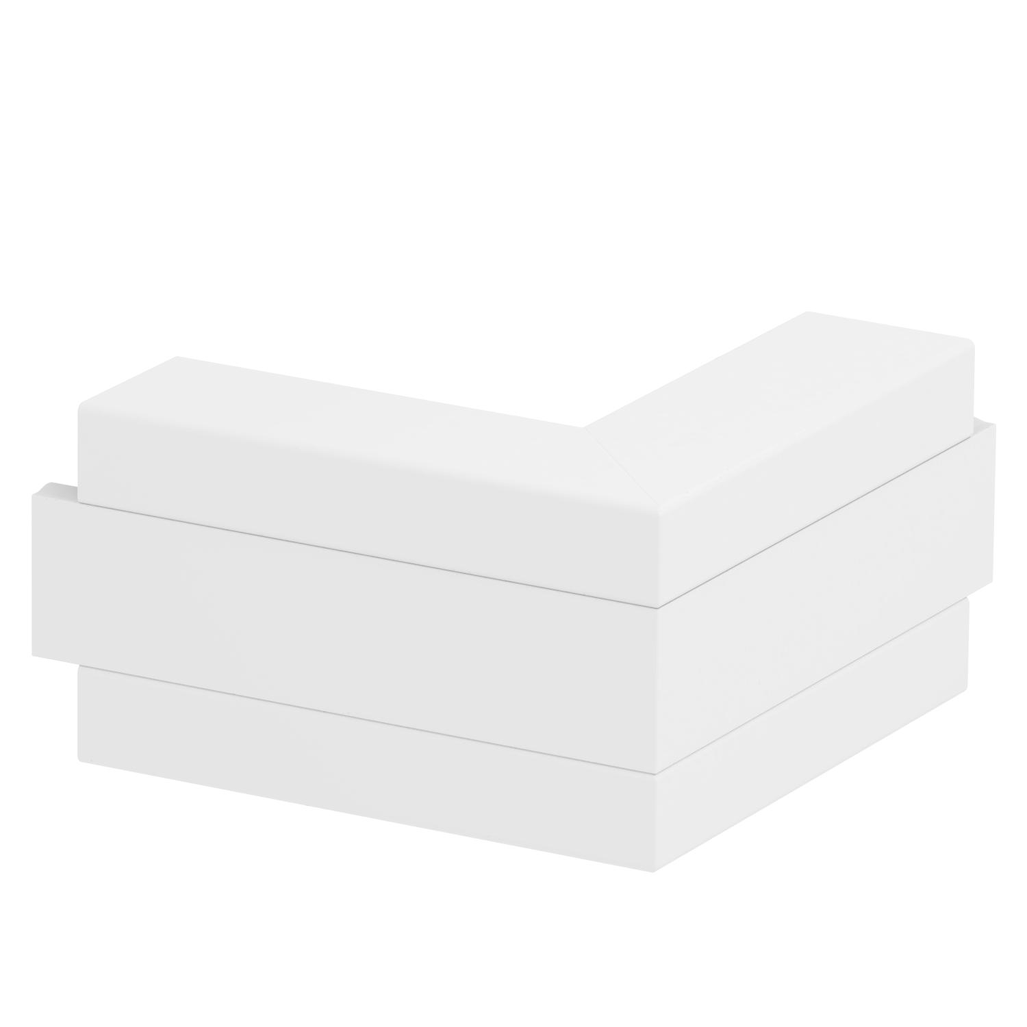 Ângulo externo rígido 189x189x100 Policarbonato/acrilonitrila-butadieno-estireno branco puro RAL 9010