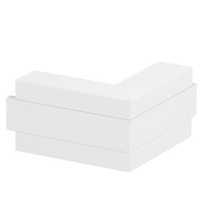 Ângulo externo rígido 189x189x100 Policarbonato/acrilonitrila-butadieno-estireno branco puro RAL 9010