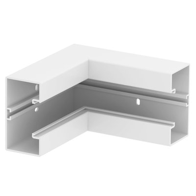 Ângulo interno rígido 175x175x100 Policarbonato/acrilonitrila-butadieno-estireno branco puro RAL 9010