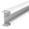 Calha técnica, livre halogéneo com base perfurada 70x130x2000 Policarbonato/acrilonitrila-butadieno-estireno branco puro RAL 9010