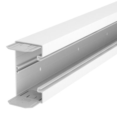 Calha técnica, livre halogéneo com base perfurada 70x130x2000 Policarbonato/acrilonitrila-butadieno-estireno branco puro RAL 9010