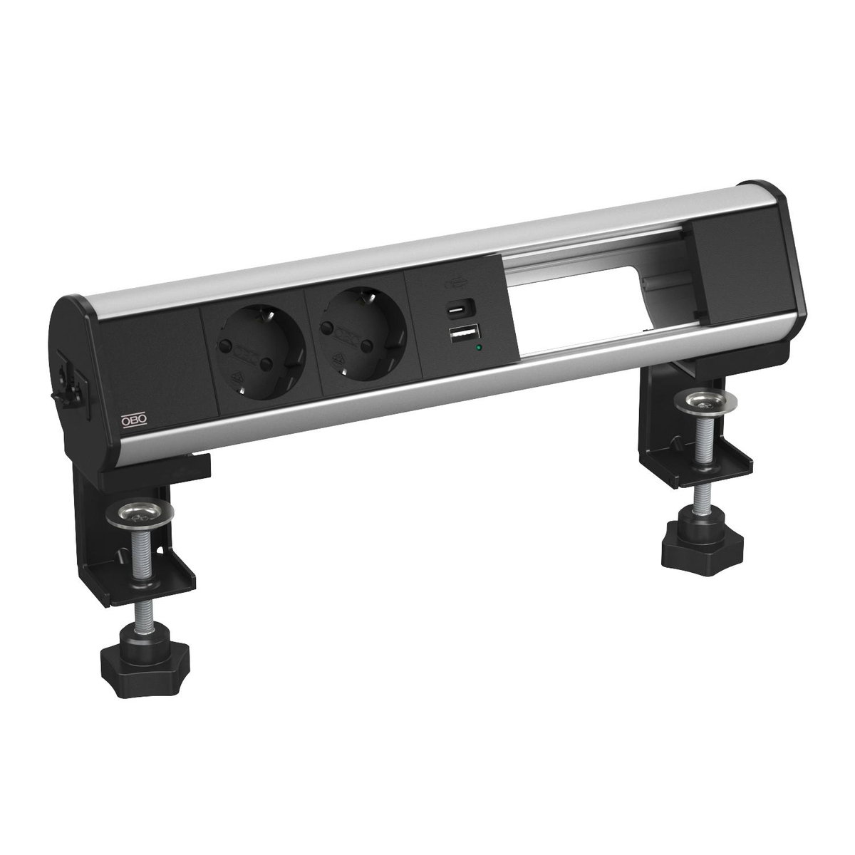 Deskbox, pré-equipada com patilha de fixação 325x71x78 Alumínio anodizado alumínio