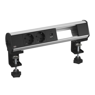 Deskbox, pré-equipada com patilha de fixação 325x71x78 Alumínio anodizado alumínio