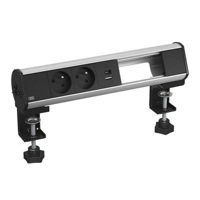 Deskbox com patilha de fixação 325x71x78 Alumínio anodizado alumínio