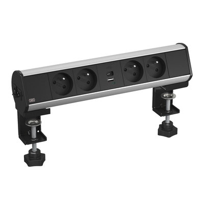 Deskbox com patilha de fixação 325x71x78 Alumínio anodizado alumínio