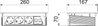 Deskbox, oscilante para montagem embutida em mesa 260x167x68 Aço inoxidável, livre de ferrugem A2 1.4301