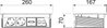 Deskbox, oscilante para montagem embutida em mesa 260x167x68 Aço inoxidável, livre de ferrugem A2 1.4301