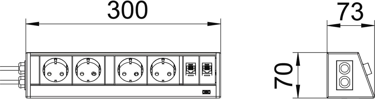 Deskbox, pré-equipada posicionamento livre Alumínio alumínio – Imagem 2 de 2