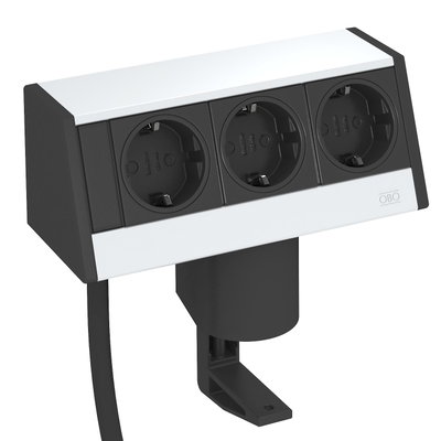 Deskbox, pré-equipada com patilha de fixação Alumínio alumínio