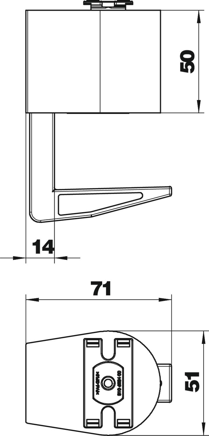 Patilha de fixação intervalo de 8 a 40 mm preto – Imagem 2 de 2