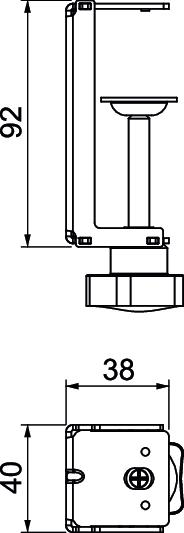 Patilha de fixação intervalo de 40 a 70 mm 80,4x38,5x118 Aço inoxidável, livre de ferrugem A2 1.4301 revestido a pó preto – Imagem 2 de 2