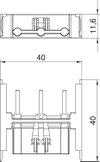 União para tomadas Modul 45connect Poliamida preto