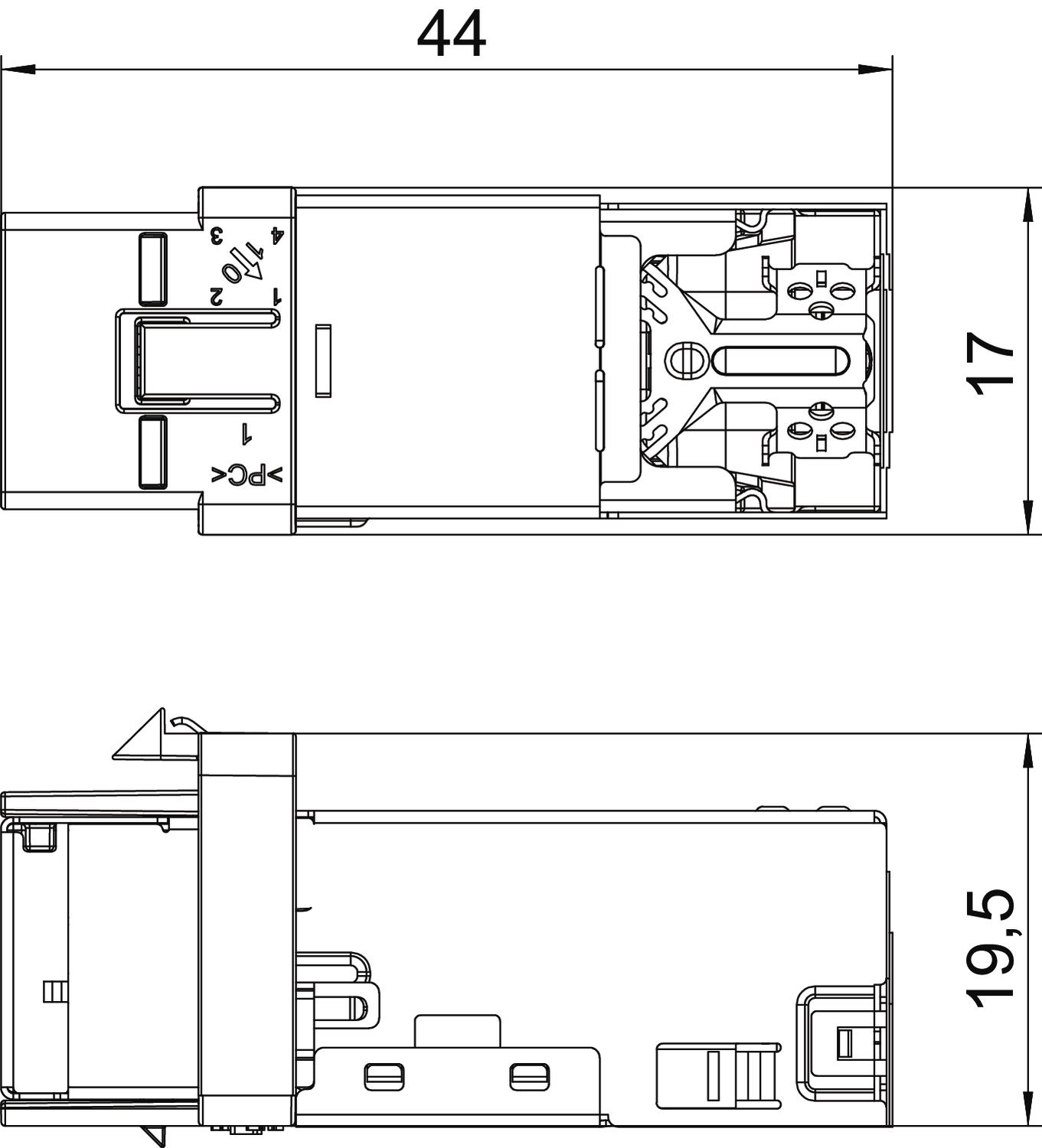 Conector RJ45 CAT 6A blindado cinzento – Imagem 2 de 2