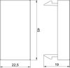 Obturador 1/2 módulo 45x22,5mm cinzento antracite RAL 7021