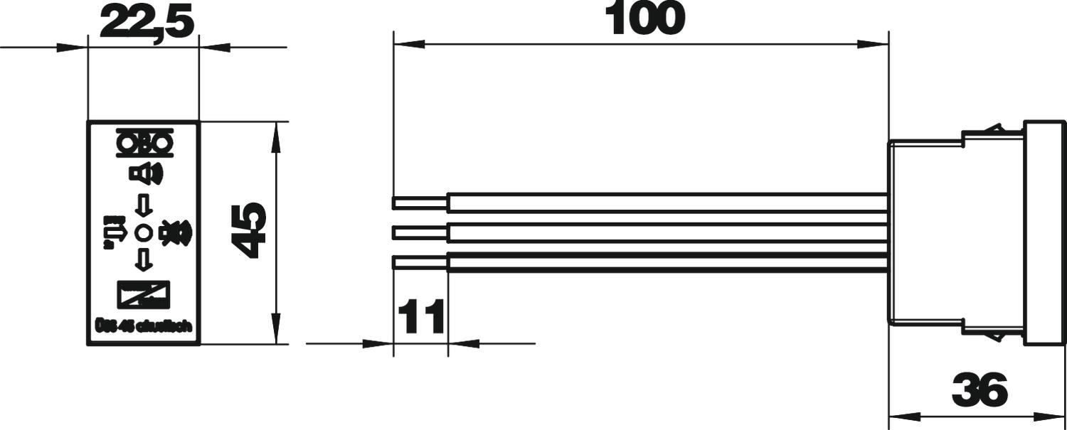 Descarregador sobretensões M45 com sinalização acústica 255V branco puro RAL 9010 – Imagem 2 de 3